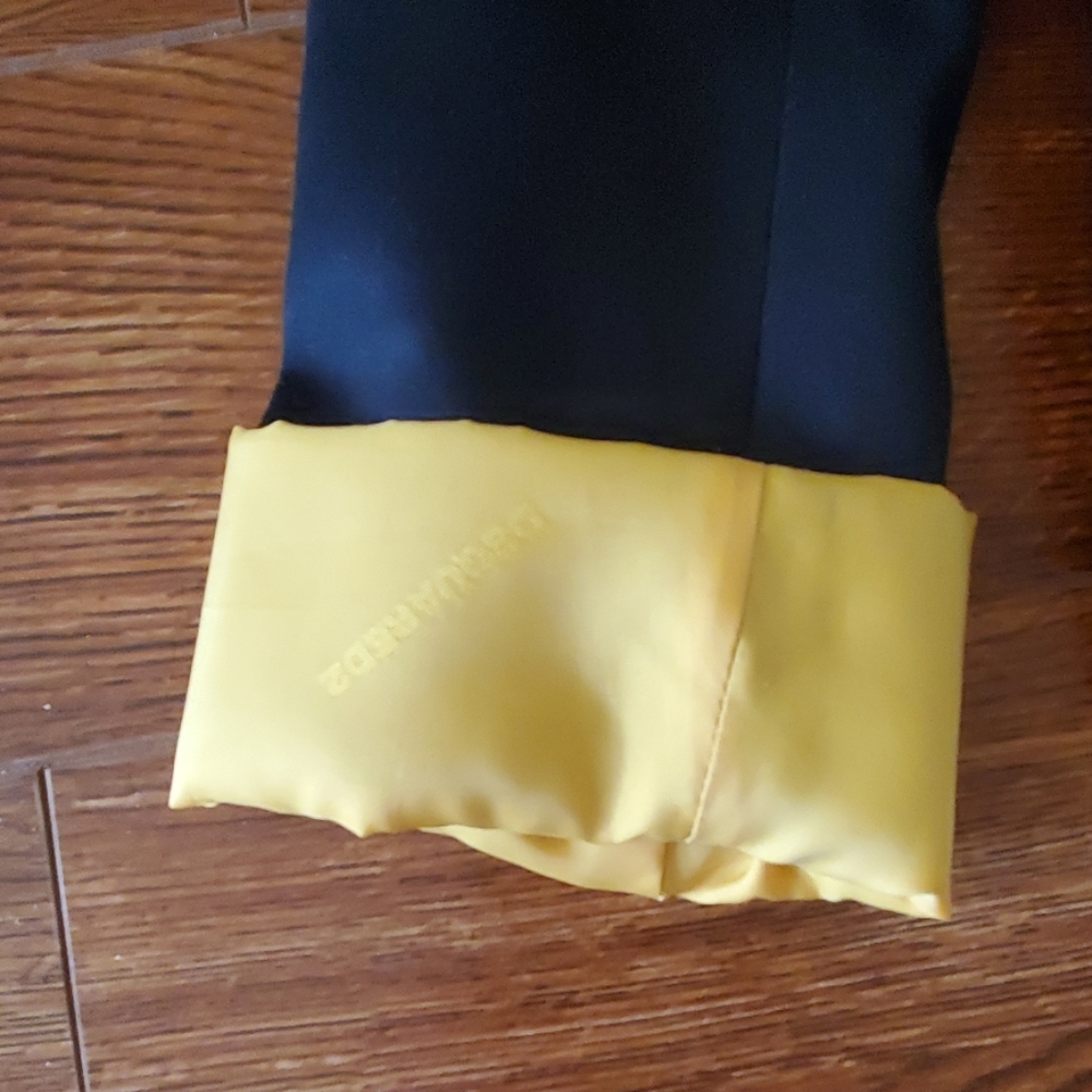 Dsquared2 Single Button Black/Yellow Blazer Jacket - image 3